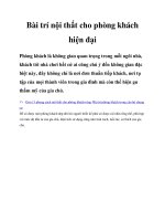 Bài trí nội thất cho phòng khách hiện đại pdf