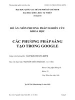 tiểu luận các phương pháp sáng tạo trong google