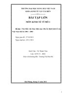 Tìm hiểu việc thực hiện mục tiêu ổn định kinh tế của Việt Nam thời kì 2001 - 2005