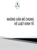 NHỮNG VẤN ĐỀ CHUNG VỀ LUẬT KINH TẾ ppt