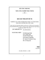 Nghiên cứu công nghệ khai thác và ứng dụng tinh dầu hương bài việt nam