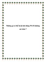 Những gì có thể bị lộ khi dùng Wi-Fi không an toàn ? docx
