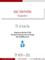 bài giảng dạng toàn phương