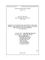 Nghiên cứu các thành tạo địa chất phần cấu trúc nông (pliocen đệ tứ) thềm lục địa việt nam phục vụ đánh giá điều kiện xây dựng công trình biển