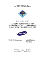 xây dựng và phát triển thương hiệu công ty tnhh thương mại và dịch vụ phan thành, cần thơ huỳnh, duy phương