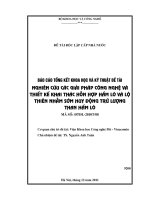 Nghiên cứu các giải pháp công nghệ và thiết kế khai thác hỗn hợp hầm lò và lộ thiên nhằm sớm huy động trữ lượng than hầm lò