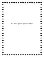 Bạn có thể tự chữa bệnh cho laptop? pot
