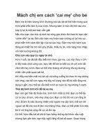 Mách chị em cách ''''cai mẹ'''' cho bé doc