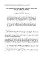 PHÁT TRIỂN NGUỒN NHÂN LỰC TRONG LĨNH VỰC CÔNG NGHIỆP TRÊN ĐỊA BÀN THÀNH PHỐ HUẾ pdf