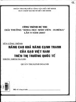 Đề tài : Nâng cao khả năng cạnh tranh của gạo việt nam trên thị trường quốc tế