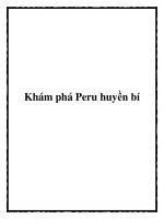 Khám phá Peru huyền bí pdf
