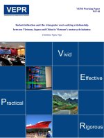 Quan hệ tìm kiếm đặc lợi tay ba giữa việt nam, nhật bản và TQ trong ngành CN ô tô của VN - Industrialisation and the triangular rent-seeking relationship between Vietnam, Japan and China in Vietnam’s motorcycle industry - Christine Ngoc Ngo