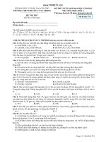 ĐỀ THI TUYỂN SINH ĐẠI HỌC NĂM 2013 MÔN HÓA HỌC KHỐI 1 - TRƯỜNG THPT CHUYÊN LÝ TỰ TRỌNG - MÃ ĐỀ THI 570 docx