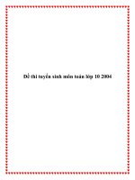 Đề thi tuyển sinh môn toán lớp 10 2004 doc
