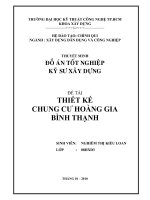 THIẾT KẾ KHU CHUNG CƯ HOÀNG GIA QUẬN BÌNH THẠNH  THÀNH PHỐ HỒ CHÍ MINH