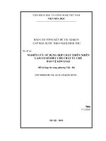 Nghiên cứu sử dụng hợp chất thiên nhiên làm cơ sở điều chế chất ức chế bảo vệ kim loại