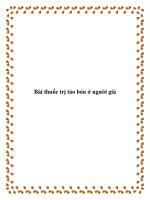 Bài thuốc trị táo bón ở người già ppt