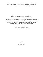 Đề tài : Nghiên cứu đề xuất các chính sách và giải pháp để đảm bảo an toàn, phòng chống tai nạn lao động, bệnh nghề nghiệp cho các nghệ sĩ hoạt động trong lĩnh vực xiếc, múa, điện ảnh