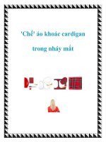 ''''Chế'''' áo khoác cardigan trong nháy mắt pptx