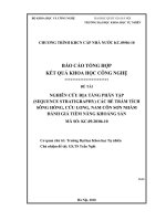 Nghiên cứu địa tầng phân lập (sequence stratigraphy) các bể trầm tích sông hồng, cửu long, nam côn sơn nhằm đánh giá tiềm năng khoáng sản