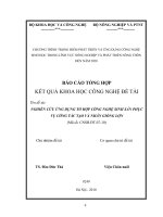 nghiên cứu tổ hợp công nghệ sinh sản phục vụ công tác tạo và nhân giống lợn