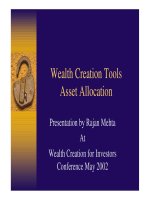 wealth creation tools - asset allocation for small investors - rajan mehta