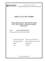 hoạt động quản trị nguồn nhân lực tại công ty cổ phần phước hòa fico