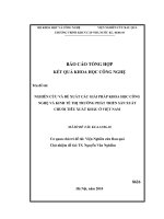 nghiên cứu và đề xuát các giải pháp khoa học công nghệ và kinh tế thị trường phát triển sản xuất chuối tiêu xuất khẩu ở việt nam