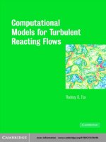 computational models for turbulent reacting flows cambridge series in chemical engineering