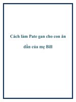Cách làm Pate gan cho con ăn dần của mẹ Bill doc