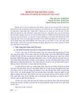 bình ổn thị trường vàng - góp phần ổn định nền kinh tế