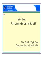 Bài giảng xây dựng văn bản pháp luật   TS  thái thị tuyết dung