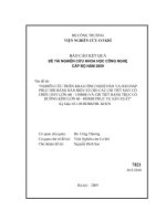 Nghiên cứu triển khai công nghệ hàn và hàn đắp phục hồi bằng hàn điện xỉ cho các chi tiết nmáy có chiều dày lớn (60 150mm) và các chi tiết dạng trục có đường kính lớn 60 400mm phục vụ sản xuất