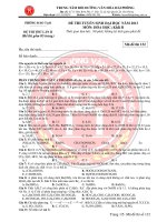 ĐỀ THI TUYỂN SINH ĐẠI HỌC NĂM 2013 MÔN: HÓA HỌC; Khối B ppt