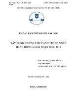 Xây dựng chiến lược cho ngân hàng đông á giai đoạn 2010 – 2015