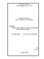 Nghiên cứu, thiết kế, chế tạo máy đánh bóng cho da đà điều