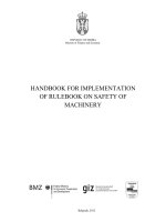 HANDBOOK FOR SAFETY AND MACHINERY