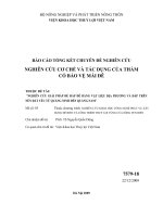 Nghiên cứu giải pháp đắp đê bằng vật liệu địa phương và đắp đê trên nền đất yếu từ quảng ninh đến quảng nam   nghiên cứu cơ chế và tác dụng của thảm cỏ bảo vệ mái đê