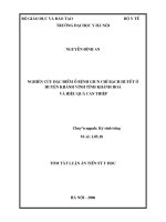 Nghiên cứu đặc điểm ổ bệnh giun chỉ bạch huyết ở huyện Khánh Vĩnh tỉnh Khánh Hoà và hiệu quả can thiệp