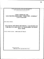 xây dựng mô hình mô phỏng, vận hành các chế độ của nhà máy và trạm biến áp bằng máy tính