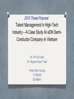Talent Management In High-Tech  Industry – A Case Study At eDN Semi- Conductor Company In Vietnam