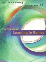 the theory of learning in games - drew fudenberg