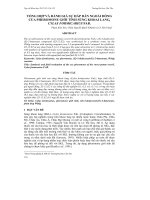 TỔNG HỢP VÀ ĐÁNH GIÁ SỰ HẤP DẪN NGOÀI ĐỒNG CỦA PHEROMONE GIỚI TÍNH SÙNG KHOAI LANG, CYLAS FORMICARIUS FAB pptx