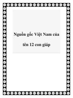 Nguồn gốc Việt Nam của tên 12 con giáp doc