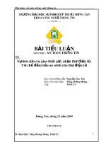 Nghiên cứu các giao thức gửi, nhận thư điện tử. Cơ chế đảm bảo an nình cho thư điện tử