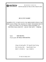 Nghiên cứu và đề xuất các biện pháp nâng cao hiệu quả công tác quản lý chất thải rắn nguy hại tại Công ty Cổ phần Công Nghiệp và thương mại LIDOVIT Quận Thủ Đức - Thành phố Hồ Chí Minh