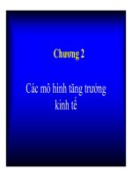 bài giảng chương 2 các mô hình tăng trưởng kinh tế (2014)