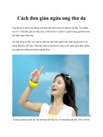 Cách đơn giản ngừa ung thư da pptx