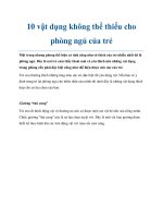 10 vật dụng không thể thiếu cho phòng ngủ của trẻ pptx