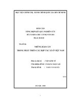 Những rào cản trong phát triển hợp tác xã ở việt nam